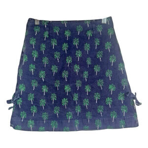 Lilly Pulitzer‎ Sz 8 Palm Tree Print Skirt Preppy Bows Casual Resortwear
